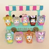 Bolsa Sorpresa de Dibujos Animados que Brilla en la Oscuridad Sanrio Figuras Lindas Accesorios DIY Llavero Adornos de Escritorio Piezas de Resina