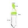 Mamadeira para papinha de arroz com colherador mamadeira de silicone para espremer papinha de arroz mamadeira de papinha para treinamento de alimentação complementar