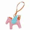 Colgante de Pony Encanto para Bolso de Piel Sintética Llavero de Coche Ángel Caballo Volador Colgante Platino Encanto para Bolso Kelly