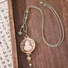 Novo Estilo Chinês Brocado Song Gourd Oco Sorte Colar Estilo Nacional Hanfu Broche Acessórios Chaveiro DIY Enfeites Pingentes