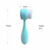 Nuevo cepillo facial limpiador con forma de bola de boliche, cepillo facial electrochapado, cepillo de pie, limpiador facial manual de silicona de doble cara para limpiar y eliminar puntos negros