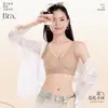 Lanjing Jinmo entretela de seda copas fijas push-up sin costuras sujetador de copa fina ajustable de cobertura total