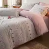 Nuevo Juego de Cuatro Piezas 2026 Algodón 100% Cepillado Sábana Funda de Almohada Funda Nórdica de Alta Densidad Juego de Tres Piezas Cálido Otoño e Invierno Ropa de Cama