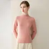 Versátil para el Viaje~Suéter Redondo para Mujer 100% Cachemir Puro, Pieza Única Sin Costuras Camiseta Base de Punto Amigable con la Piel Genuina