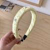 Diadema de Satén Plisado de Alta Calidad para Mujer con Corona Alta, Diadema de Borde Ancho Forrada en Tela, Accesorio para el Cabello