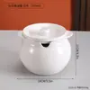 Pote de Cerâmica Doméstico com Duas Alças para Banha com Tampa, Recipiente Resistente a Altas Temperaturas para Armazenamento de Óleo, Pote de Cozinha para Banha e Óleo de Gergelim