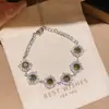 Pulsera Geométrica Simple de Circonita Super Brillante, Pulsera de Dopamina de Lujo Ligero de Gama Alta, Accesorio de Mano Versátil de Moda para Viajes Diarios para Mujeres