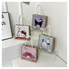 Bolsa de Lino Pacha Perro Dibujo Animado Sanrio Retro Pequeña de Lino Regalo Bolsa de Lona de Lino Hello Kitty Kuromi