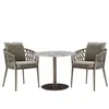 Mesa y silla de exterior nórdicas, modelo comercial de silla de ratán para calle, casa, villa, exterior, exterior, combinación, patio, cuerda, balcón, mesa y silla