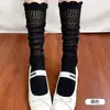 Calcetines Tobilleros de Encaje Blanco para Mujer, Delgados de Verano, Calcetines Holgados de Modal Refrescantes, Estilo Miu Estilo Ballet Calcetines Largos