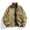 Chaqueta Nueva para Hombre 2026 con Cuello Alto de Color Sólido, Abrigo Delgado Casual Estilo Hong Kong de Talla Grande, Elegante Top Estilo Militar para Hombre