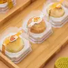 Caja de Empaque Individual para Pastelería de Yema de Huevo, Pastel de Luna, Pastel de Nieve, Daifuku, Caja Transparente tipo Blíster, Postre, Base Individual, Horneado para Llevar