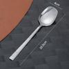 Cuchara de acero inoxidable para sopa de cena china doméstica, cuchara de postre de mango largo, cuchara de café de hotel espesada, cuchara para mezclar