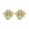 Estación independiente joyería de cobre microincrustada para mujer aretes de botón de abeja dulces y lindos aretes de temperamento de celebridad de Internet suministro transfronterizo