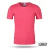 Camiseta dry-fit em malha tipo olho de pássaro, feita sob medida, gola redonda para uniforme de equipe, manga curta promocional para eventos esportivos, camiseta cultural com impressão de logo