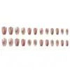 Unhas Postiças Curtas Usáveis com Glitter de Alta Qualidade, Unhas Brancas Simples com Flor, Adesivos de Unha Postiça Suaves Mais Vendidos