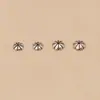 Pulseira de cristal de prata de lei 925 tecida à mão diy vintage acessórios de prata tailandesa contas soltas base para contas suporte de abóbora espaçador