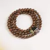 Pulseira Estilo Chinês Retro Novo de Sândalo Dourado Feminina Casca de Coco Nicho Estilo Étnico Artístico Par Masculino Pulseira de Contas Multi-Voltas