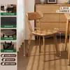 Silla de comedor de madera maciza 2026 modelo nuevo para uso en el hogar, silla con respaldo vintage color nogal, taburete de madera para comedor