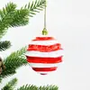 Decorações de Natal, Bolas de Rena de Doce Vermelhas e Brancas, Torres para Árvore e Outros Enfeites de Árvore de Natal Pintados com Formatos Únicos