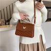 Bolsas de Alta Qualidade para Mulheres 2025 Nova Moda Popular Cor Pura Bolsa Versátil de Mão Bolsa Transversal de Ombro Único Bolsa Quadrada Pequena
