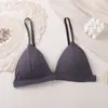 Item Popular de Exportação Transfronteiriça do Sudeste Asiático: Sutiã Triângulo Estilo Francês para Mulheres, Sem Aro, Bojo Fixo, Alças Finas, Lindo Sutiã nas Costas