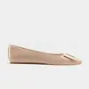 Zapatos Planos de Punta Cuadrada Versión Alta Color Gris Elefante RV con Hebilla Cuadrada para Mujer, Estilo Francés con un Toque de Lujo, Piel Genuina, Zapatos de Ballet Internos que Aumentan la Altura
