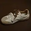 Tênis casuais brancos duplos Forrest Gump, novos sapatos baixos retrô, tênis de cadarço, tênis de treino alemão 2026, moda feminina versátil