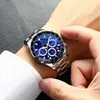 Relógio esportivo masculino Chenxi multifuncional com três mostradores e seis ponteiros em liga, à prova d'água para exportação, luminoso, decorativo, com calendário, relógio de quartzo