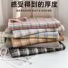 Bufanda de Imitación Cachemir a Cuadros Coreana para Estudiantes de Otoño e Invierno Bufanda Dulce Japonesa y Coreana Chal Grueso Cálido con Borlas para Parejas