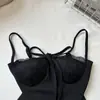 Camisola de Encaje con Cordón y Tirantes Finos para Vacaciones, Top Corto Exterior para Mujer, Elegante y Adelgazante, Ropa Interior 88846