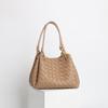 Nova Estilo Fivela de Corda de Metal Bolsa Tecida de Couro Genuíno Bolsa Paraquedas Bolsa de Mão Estilo Igual ao de Shu Qi Bolsa Cesta de Grande Capacidade