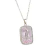Colgante de Moda Europea y Americana Personalizado Nicho Acero Inoxidable Chapado en Oro de 18K Vintage Original Nuevo Colgante de Carta del Tarot