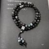 Pulsera de Personalidad Obsidiana Juego Literario Femenina Original Sándalo Cuentas de Buda Estudiante Cien Fragancias Pulsera de Sándalo Pareja Estilo Étnico