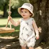 Mameluco de Bebé Verano Delgado Sin Mangas Traje para Gatear para Recién Nacidos, Algodón de Bambú Clase A Mameluco Chaleco Exterior Atuendo de Verano