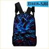 Nova mochila escolar 3D colorida com estampa de cachorro njb2000 para estudantes do Ensino Fundamental, 2º ao 6º ano