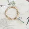 Pulsera de Cerámica de Jingdezhen, Regalo de Estilo Chino Tradicional, Tejida a Mano, Fresca y Versátil para Niñas, Nueva Pulsera de Hilo de Cerámica Estilo Chino