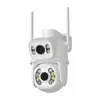 Cámara de Vigilancia Inalámbrica Icsee 6MP Alta Definición Doble Lente tipo Bala y Domo Visión Nocturna a Color Exterior Impermeable
