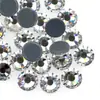 Acessórios de decoração DIY transparentes brancos cor AB transfronteiriços strass para unha joia de unha vidro de cristal broca chata