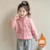 Chaqueta Gruesa de Forro Polar para Niñas Otoño Invierno 2026 Nueva Moda Infantil Casual Cálida Ropa de Invierno Superior