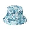Sombrero de cubo japonés y coreano de primavera y verano nuevo estilo tropical estampado de árbol de coco de doble cara para exteriores sombrilla sombrero de pescador para hombres
