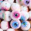 Olhos Vermelhos Personalizados Transfronteiriços Contas Multicores Usáveis com Furo Reto Acessórios para Corrente de Celular DIY Corrente de Chaveiro Corrente de Bolsa