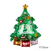 Novo balão de alumínio de desenho animado de Natal, decoração de shopping center, boneco de neve de Natal, balão de árvore de Natal, atacado