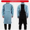 Ropa Protectora de Cuero de Vaca Resistente al Desgaste, Aislante al Calor, Anti-Quemaduras y de Alta Temperatura para Soldador, Delantal de Soldador con Vestimenta Inversa, Ropa de Trabajo para Soldadura por Arco de Argón