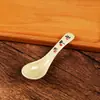 Colher de Melamina Colher de Cabo Longo Plástico Colorido Gancho Colher Comercial Restaurante Imitação de Porcelana Ramen Sopa Picante Quente Colher