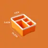 Caja de Almacenamiento de Escritorio, Caja de Almacenamiento Multifuncional de 4 Compartimentos para Artículos Varios y Papelería, Caja Transparente de Plástico para Control Remoto, Caja Organizadora para el Hogar