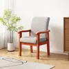 Sillón sofá moderno minimalista hogar balcón ocio silla con respaldo silla de lujo ligero silla de mahjong sala de conferencias silla de madera maciza con reposabrazos