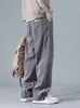 Pantalones de pana retro americanos transfronterizos para hombres a la moda, pantalones rectos de pierna ancha para primavera y otoño con un ajuste holgado y fluido, pantalones casuales versátiles