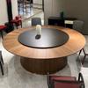 Mesa redonda grande de hotel de madera maciza mesa de comedor eléctrica con plato giratorio placa de roca 15 personas 20 personas mesa tipo box club de hotel estilo nuevo chino