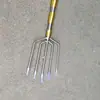 Harpoon Cabeça de Aço Inoxidável Vintage Terno Comercial Vintage Cabeça de Aço Inoxidável Haste Telescópica Garfo Rã-Touro Super Duro Estilo Chinês